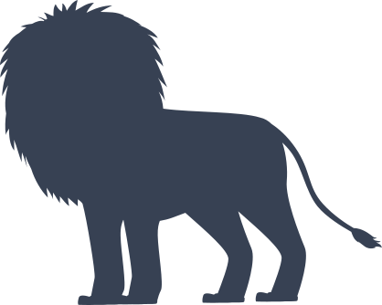 Lion Silhouette Sticker