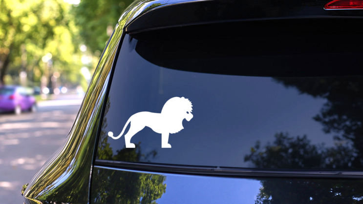 Lion Sticker on a Rear Car Window (New) example