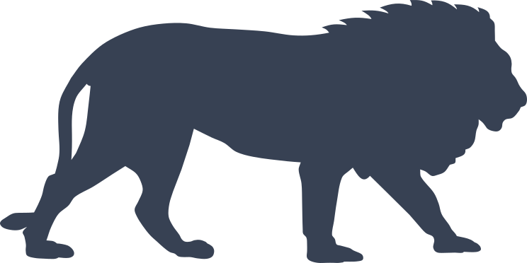 Lion Walking Sticker