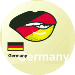 Lip Painted Germany Flag Sticker