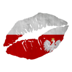 Lips In Poland National Flag Sticker