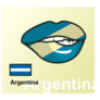 Lips Painted Argentina Flag Sticker