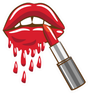 Lipstick Drip Sticker