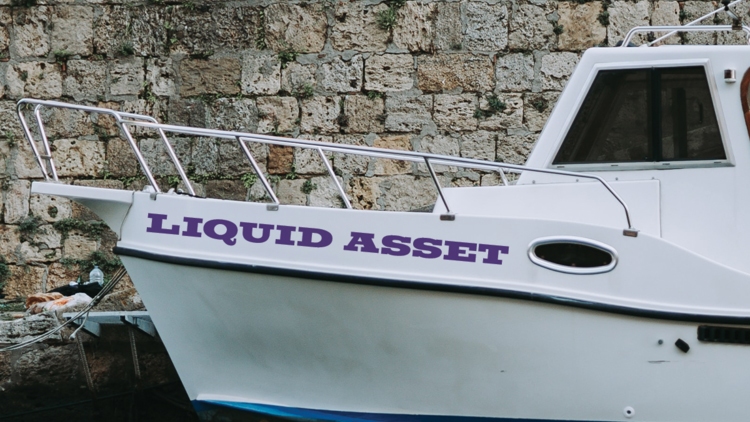 Liquid Asset Custom Boat Name Sticker