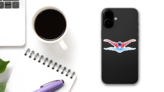Liquid, Blob Multi Colour, Athlete Sticker on a Phone (New) example