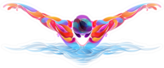 Liquid, Blob Multi Colour, Athlete Sticker