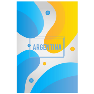 Liquid Shape Argentina Flag Sticker
