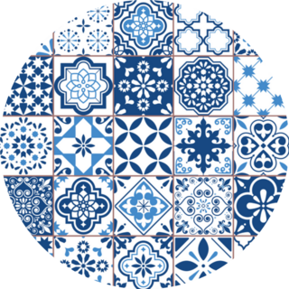 Lisbon Portugal Geometric Azulejo Tile Sticker