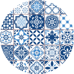 Lisbon Portugal Geometric Azulejo Tile Sticker