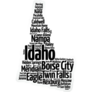 List Of Cities In Idaho Usa State, Map Sticker