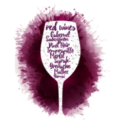 List Of Red Wine Tasting Watercolor Sticker
