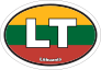 Lithuania Lt Flag Oval Sticker