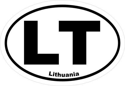 Lithuania Lt Oval Sticker