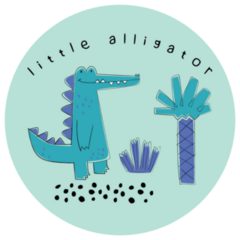 Little Alligator Drawing Sticker