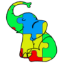 Little Autism Awareness Elephant Puzzle Sticker