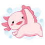 Little Axolotl Butt Sticker