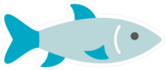 Little Blue Fish Sticker