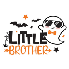 Little Brother Halloween Ghost Sticker