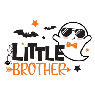 Little Brother Halloween Ghost Sticker