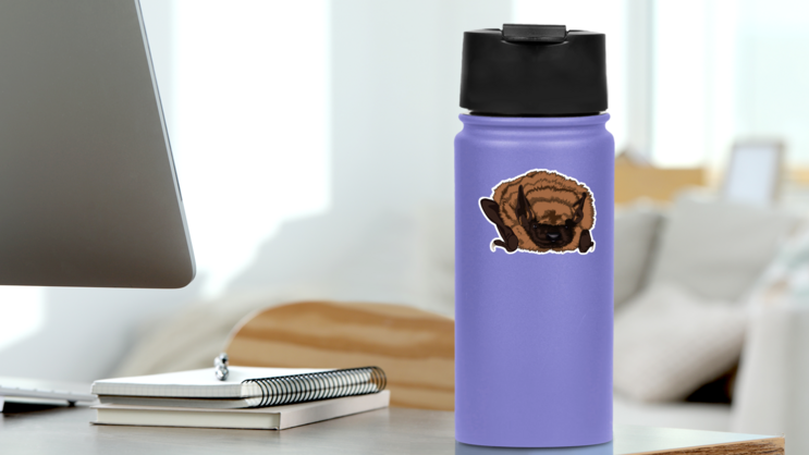 Little Brown Bat Realistic Wildlife Sticker on a Water Bottle (New) example