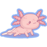Little Cartoon Axolotl Sticker