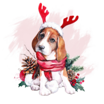 Little Christmas Beagle Sticker