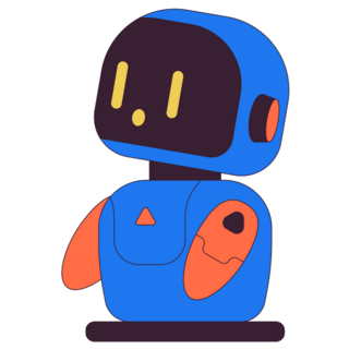 Little Companion Robot Wow Sticker
