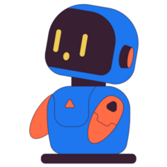 Little Companion Robot Wow Sticker