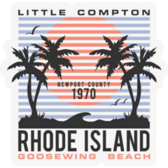 Little Compton Rhode Island Typography Sticker