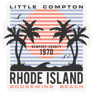 Little Compton Rhode Island Typography Sticker