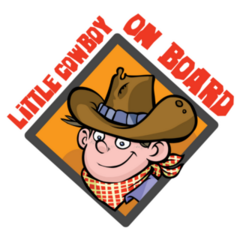 Little Cowboy On Board Sticker