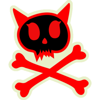 Little Devil Animal Bones Sticker
