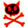 Little Devil Animal Bones Sticker