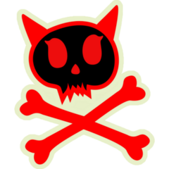 Little Devil Animal Bones Sticker