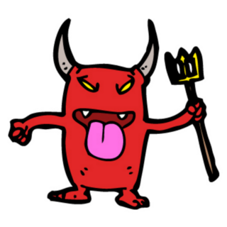 Little Devil Cartoon Monster Sticker