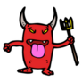 Little Devil Cartoon Monster Sticker
