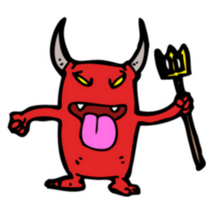 Little Devil Cartoon Monster Sticker