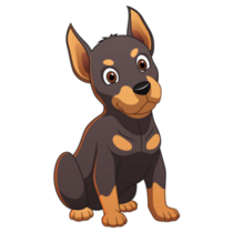 Little Doberman Sticker