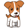 Little Dog Cartoon Sticker