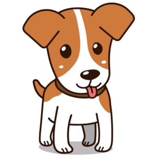 Little Dog Cartoon Sticker