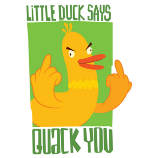 Little Duck Says Quack You Middle Finger Sticker