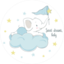Little Elephant On The Cloud Sticker
