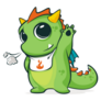 Little Green Dragons Mascot Character Sticker