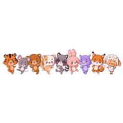 Little Kawaii Animals Sticker