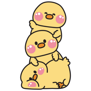 Little Kawaii Ducks Sticker