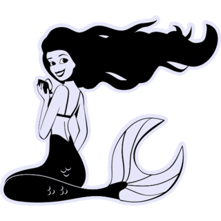 Little Mermaid Illustration Sticker