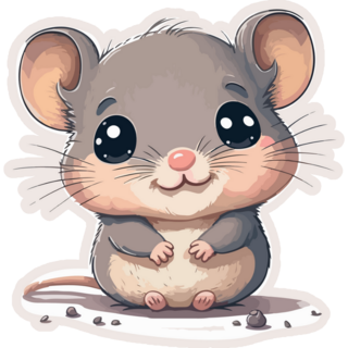 Little Mouse Baby Sticker