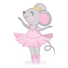 Little Mouse Ballerina Sticker