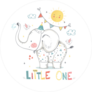 Little One Elephant Baby Sticker