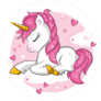Little Pink Magical Unicorn Sticker